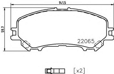 HELLA PAGID 8db355021861 -  Комплект тормозных колодок, дисковый тормоз